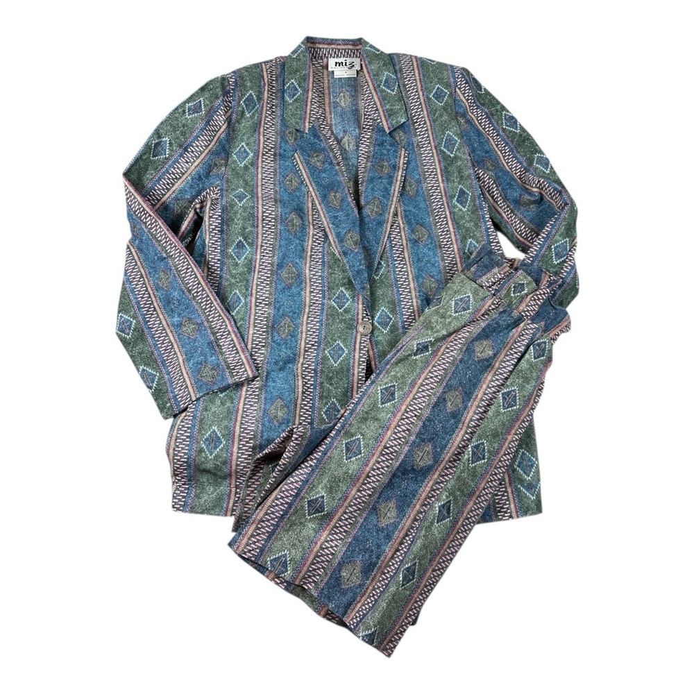 Vintage Womens Blazer and Shorts Preppy Tribal Coastal Surfer Bro 90’s Women’s